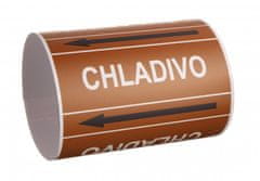 Traiva Páska na značení potrubí Signus M25 - CHLADIVO Samolepka 130 x 100 mm, délka 1,5 m, Kód: 26052