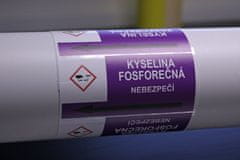 Traiva Páska na značení potrubí Signus M25 - KYSELINA FOSFOREČNÁ Samolepka 130 x 100 mm, délka 1,5 m, Kód: 26071