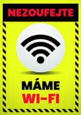 Traiva Tabulka "Máme wifi" Tabulka "Máme wifi", Plast 210 x 297 mm (A4) tl. 2 mm, Kód: 26940