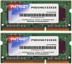 Patriot Paměť DDR3 4GB SL 1333 SO-DIMM