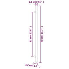 Vidaxl Nábytkové úchytky 10 ks černé 320 mm nerezová ocel