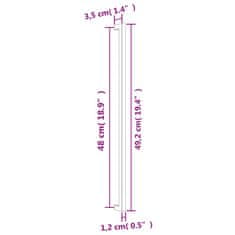 Vidaxl Nábytkové úchytky 10 ks černé 480 mm nerezová ocel