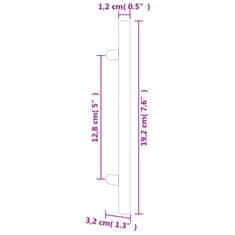 Greatstore Nábytkové úchytky 10 ks stříbrné 128 mm nerezová ocel