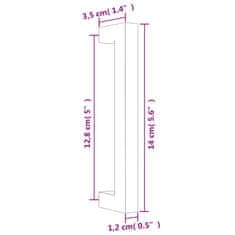 Vidaxl Nábytkové úchytky 10 ks stříbrné 128 mm nerezová ocel