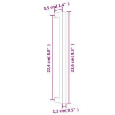 Vidaxl Nábytkové úchytky 20 ks zlaté 224 mm nerezová ocel