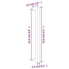 Vidaxl Nábytkové úchytky 10 ks bronzové 224 mm nerezová ocel