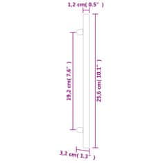 Greatstore Nábytkové úchytky 5 ks zlaté 192 mm nerezová ocel