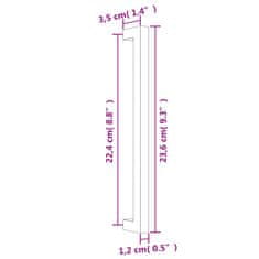 Greatstore Nábytkové úchytky 10 ks zlaté 224 mm nerezová ocel