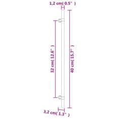 Greatstore Nábytkové úchytky 10 ks stříbrné 320 mm nerezová ocel