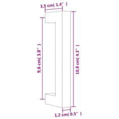 Greatstore Nábytkové úchytky 20 ks černé 96 mm nerezová ocel