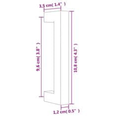 Greatstore Nábytkové úchytky 10 ks černé 96 mm nerezová ocel