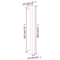 Vidaxl Nábytkové úchytky 5 ks černé 192 mm nerezová ocel