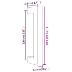 Greatstore Nábytkové úchytky 10 ks zlaté 96 mm nerezová ocel