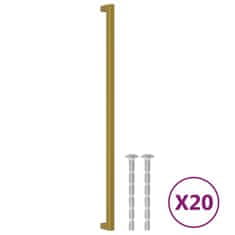 Greatstore Nábytkové úchytky 20 ks zlaté 480 mm nerezová ocel