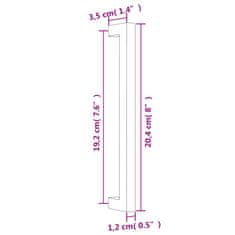 Vidaxl Nábytkové úchytky 10 ks bronzové 192 mm nerezová ocel