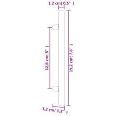 Greatstore Nábytkové úchytky 10 ks černé 128 mm nerezová ocel