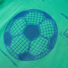 Vidaxl Dětské tričko Fotbalový míč zelené 116