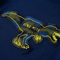 Vidaxl Dětské tričko s dlouhým rukávem Dinosaurus námořnicky modré 92