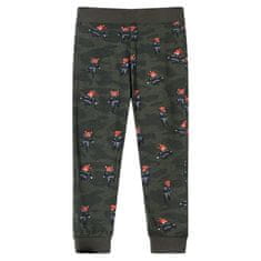 Vidaxl Dětské pyžamo s dlouhým rukávem potisk s ninja liškami khaki 92