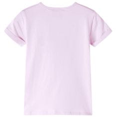 Vidaxl Dětské tričko bledě růžové 140