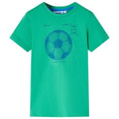 Vidaxl Dětské tričko Fotbalový míč zelené 140