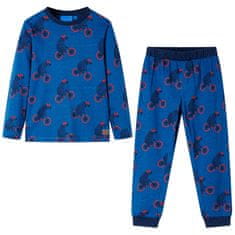Vidaxl Dětské pyžamo s dlouhým rukávem potisk medvědů na kole petrolejové 92