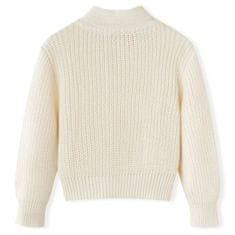 Greatstore Dětský pletený cardigan sněhově bílý 104