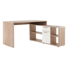BPS-koupelny PC stůl, dub sonoma / bílá, NOE NEW