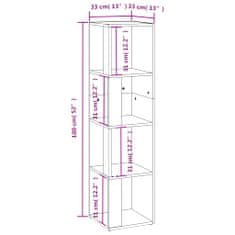 Vidaxl Rohová skříňka šedá sonoma 33 x 33 x 132 cm kompozitní dřevo