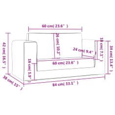Vidaxl Dětská rozkládací pohovka 2místná světle šedá hvězdy měkký plyš