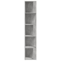 Vidaxl Rohová skříňka betonově šedá 33x33x164,5 cm kompozitní dřevo