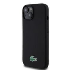 Lacoste  Liquid Silicone Microfiber Croc Logo Magsafe Zadní Kryt pro iPhone 15 Black