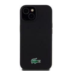 Lacoste  Liquid Silicone Microfiber Croc Logo Magsafe Zadní Kryt pro iPhone 15 Black