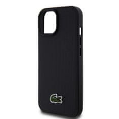 Lacoste  Iconic Petit Pique Woven Logo Magsafe Zadní Kryt pro iPhone 15 Black