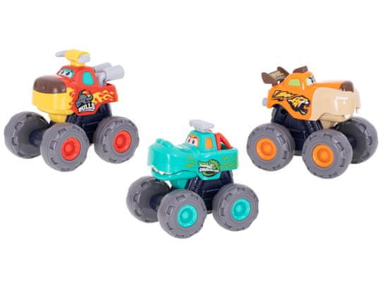 Huile Toys KIK KX5593 Sada autíček Monster Truck 3 ks