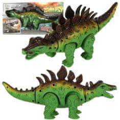 WOWO Interaktivní Hračka Dinosaurus Stegosaurus s Procházkou, Světly a Řevem na Baterie