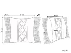 Beliani Sada 2 bavlněných polštářů 40 x 45 cm béžová YORTAN