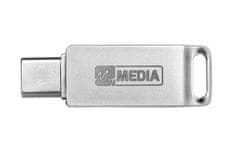 Diskus 128GB USB Flash 3.2 MyDual stříbrný, USB-C/USB-A, MyMedia