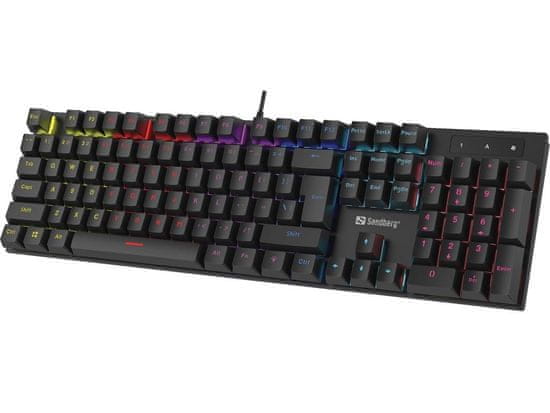 Sandberg Mechanical Gamer Keyboard, herní klávesnice, UK