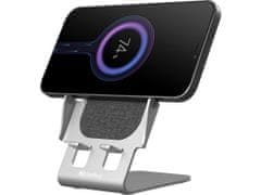 Sandberg bezdrátová nabíječka Qi, stojánek, Wireless Charger Stand 15W Alu