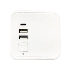 Technaxx rozbočovač Power Cube, 4xzásuvka, 2xUSB port (TX-195), bílá