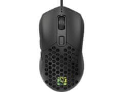 Sandberg FlexCover 6D Gamer Mouse, herní myš, 12800dpi, LED podsvícení, černá