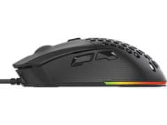 Sandberg FlexCover 6D Gamer Mouse, herní myš, 12800dpi, LED podsvícení, černá