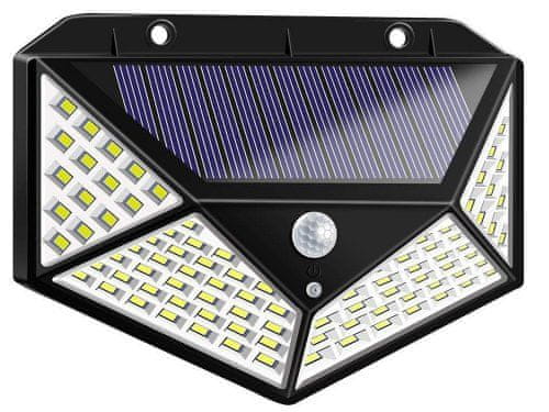 Verk 01728 Solární venkovní 100 LED SMD osvětlení s pohybovým senzorem