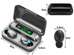 Verk 04103 Bezdrátová sluchátka F9 TWS Bluetooth 5.0 - Powerbanka