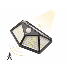 KOMFORTHOME Solární lampa 100 led se soumrakovým senzorem pohybu