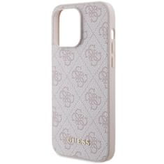 Guess Originální kryt GUESS Hardcase 4G Metal Gold Logo GUHCP15XG4GFPI for Apple iPhone 15 Pro Max , barva růžová