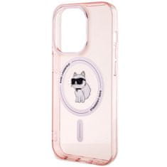 Karl Lagerfeld Originální kryt KARL LAGERFELD hardcase IML Choupette Magsafe KLHMP15LHFCCNOP for Apple iPhone 15 Pro , barva růžová