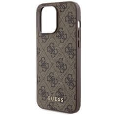 Guess Originální kryt GUESS Hardcase 4G Metal Gold Logo GUHCP15XG4GFBR for Apple iPhone 15 Pro Max Brown