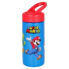 Stor Plastová láhev s výsuvnou brčkem SUPER MARIO, 410ml, 21401